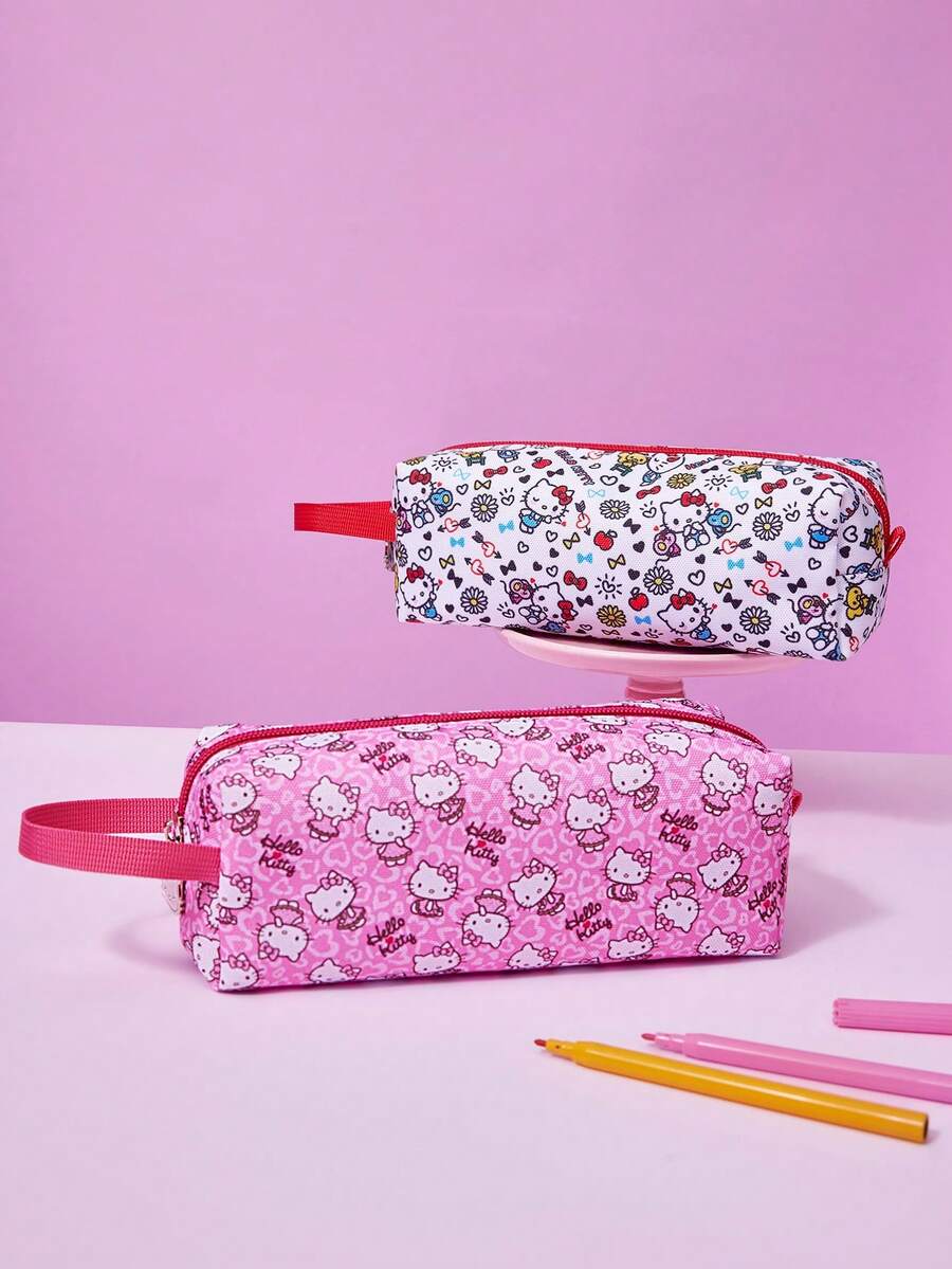 HELLO KITTY AND FRIENDS | Joivida Collaboration 1入 時尚便攜迷你化妝包,可愛卡通印花,輕量化妝品收納盒,適合女性與女孩,亦可作為筆袋收納筆,適合日常使用、旅行、居家、開學,多功能旅行必備女士配件 - 彩色 - 查看 1