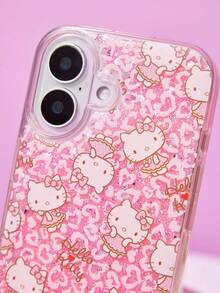 HELLO KITTY AND FRIENDS | Joivida 1個粉色亮片透明手機殼，可愛卡通滿版印花，防震TPU保護套，防指紋時尚保護，適合日常使用，相容於系列 - 彩色 - 查看 6