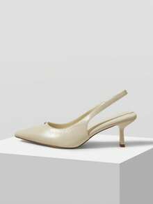 MOTF WOMEN'S SIMPLE AND VERSATILE HIGH-HEELED SHOES - Off-white - View 1