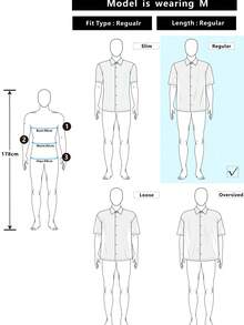 Manfinity Homme 男士格纹印花纽扣衬衫、男士多色纽扣衬衫、男士彩色衬衫、男士多巴胺彩色格子短袖衬衫、男士短袖衬衫 - 彩色 - 查看 5