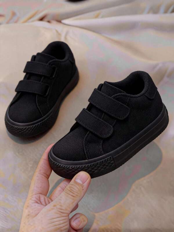 tenis lona niño niña unisex casual urbano moda zapatillas confort ligeros y flexibles para caminar 12mx-21mx primeros pasos a 10 años escolar con diseño clásico rosa, negro y blanco