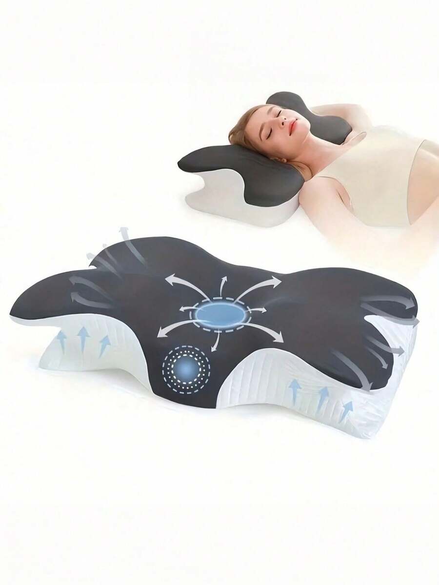 Ergonomics Memory Foam Butterfly-Shaped Neck Pillow, Suitable For Lateral Sleeping, Supine Sleeping And Prone Sleeping. - Butterfly-shaped Memory Pillow - View 1