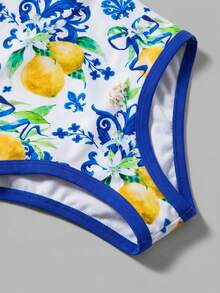 Swim Oasis 2026春夏新款大尺碼女款檸檬印花連身泳衣附罩裙 - 彩色 - 查看 3