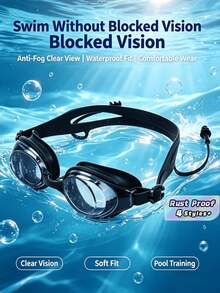 1pc HD Anti Fog Swimming Goggles Unisex Stylish Cool Design UV Protection Leak Proof Silicone Seal For Underwater Water Sports Swim Training Pool Beach Travel Gift - Multicolor - View 1