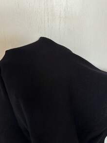 SHEIN EZwear 黑色針織女款抓皺抹胸上衣與短褲兩件套，居家休閒夏季基本款性感休閒日穿 - 黑色 - 查看 6