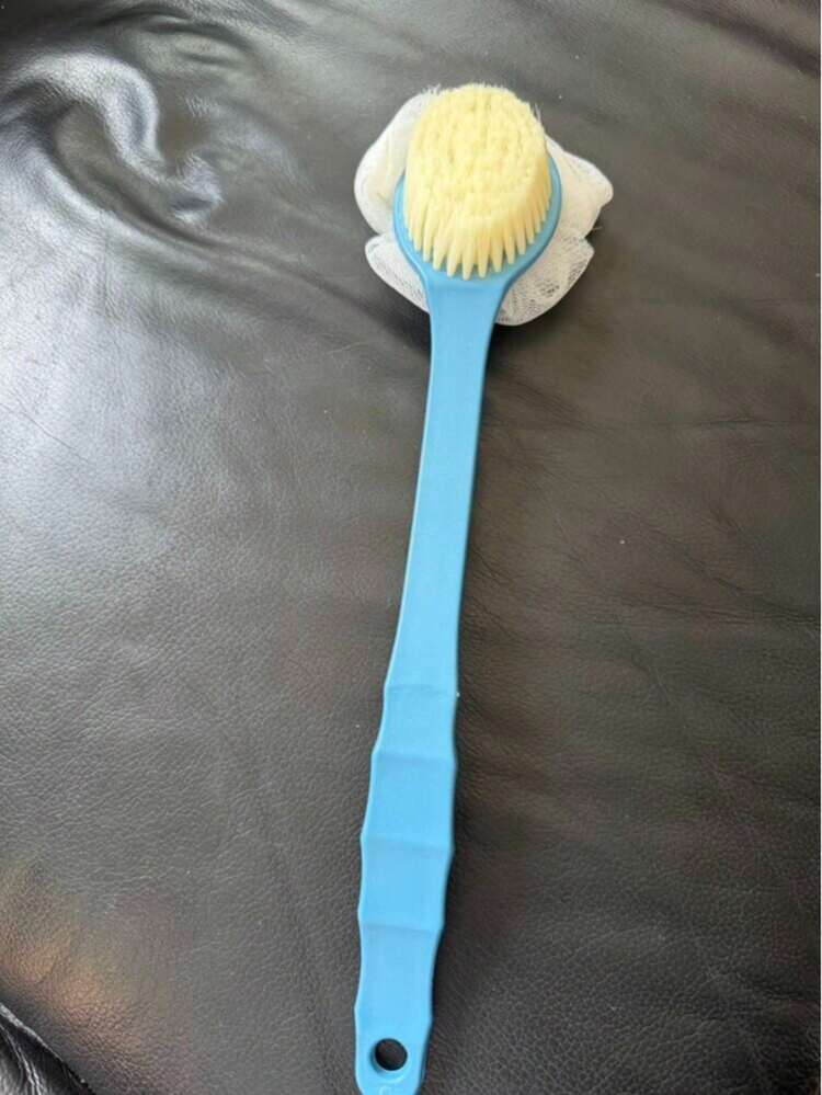 SHEIN Long Handle Shower Brush, Multi-Purpose Brush For Back Exfoliation And Shower Cleaning - Multicolor - View 4