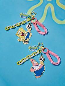 SpongeBob SquarePants | POKOJA LAND 1個系列卡通鑰匙圈，輕巧精緻，可愛吸睛。提供兩種款式（/派屈克）。可用作包包吊飾、行李吊牌或汽車鑰匙圈，適合日常通勤與旅行。也是送給朋友、閨蜜或自己在生日、情人節、聖誕節及其他節日的理想小禮物 - 彩色 - 查看 2
