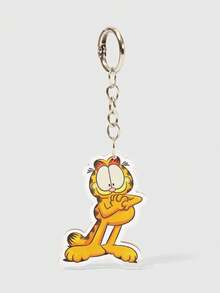 GARFIELD | SHEIN 卡通橘貓壓克力鑰匙圈，可愛動物包包掛飾 - 多色9 - 查看 2