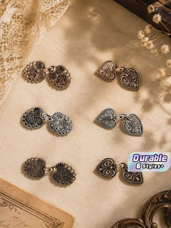 2 Peças Clipes Vintage para Camisola com Espiral – Fechos Retro para Xaile, Clipes para Gola de Cardigan, Alfinetes de Broche Antigo para Capa para Mulher