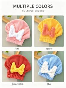 4pcs JapaneseStyle Hair Drying Caps For Women, HeadWrapped Design Crafted From Soft Coral Fleece Fabric With Super Water Absorption And Quick-Drying Performance It Easily Wraps Long Hair And Saves Hair From HighTemperature - Multicolor - View 9