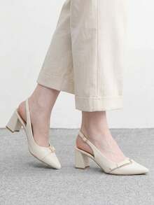 CUCCOO BIZCHIC Sepatu hak tinggi model Prancis terbaru, elegan dan modis, cocok untuk wanita, cocok untuk sepatu Natal dan musim semi. - Nasi aprikot. - View 3