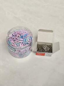 Paper Clips, Loose Bookmarks, Plastic Packaging, Colored Paper Clips, Adhesive Packaging, Return Needles, Office Supplies - Multicolor - View 5