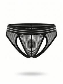 DrisQ DrisQ Men's Striped Colorblock Sexy Casual Triangle Briefs - Black - View 4