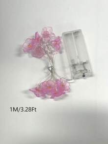 1PC LED Pink Cherry Blossom Light String, LED Flower Garland Lights, Battery Operated, For Holiday, Wedding, Indoor, Bedroom, Garden, Party, Birthday, Celebration Decorations - Pink cherry blossoms - View 9