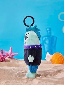 SpongeBob SquarePants | POKOJA LAND 1pc X POKOJA LAND 3D Plush Keychain, Pirate Fish Shape, Funny & Adventurous Design, Can Be Hung On Bags, Keys, Schoolbags, A Fun Gift For Birthday Or Anniversary - Green - View 3