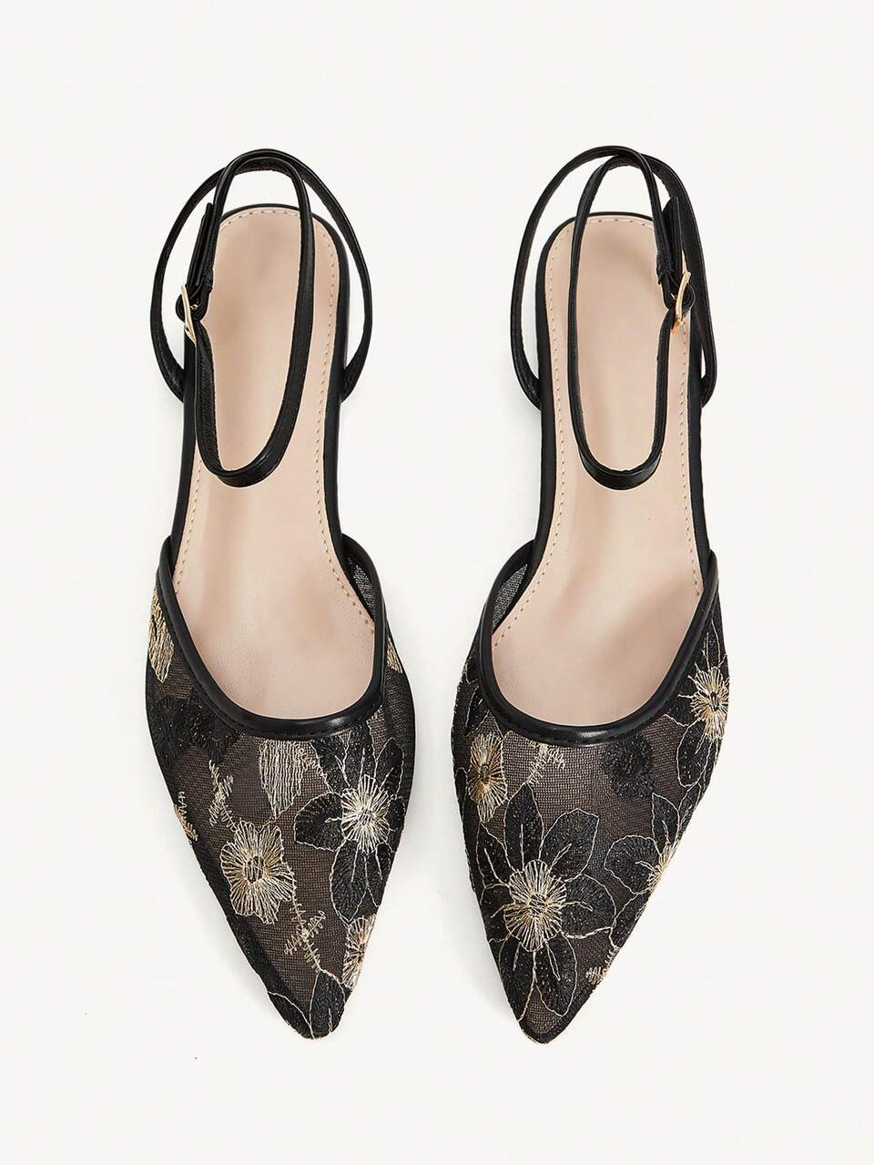 CUCCOO CHICEST Women's Mesh Embroidered Flat-Soled Shoes