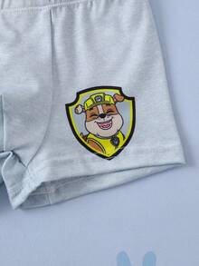 SHEIN | PAW Patrol Young Boy Cartoon Print Tank Top And Shorts - Light Grey - View 6