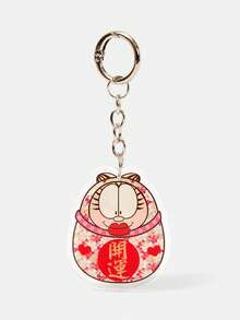 GARFIELD | SHEIN Cartoon Orange Cat Acrylic Keychain, Cute Animal Bag Hanging - 多色6 - 查看 2