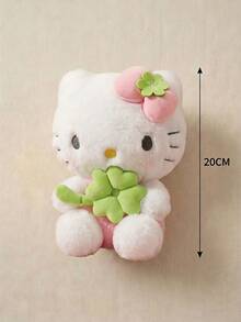 HELLO KITTY AND FRIENDS | POKOJA LAND 1個綠色幸運四葉草絨毛玩具，可愛聚酯纖維填充動物迷你吉祥物，適合女孩、朋友、小孩作為生日、感恩節、復活節、派對禮物，也是可愛的沙發床裝飾 - 彩色 - 查看 3