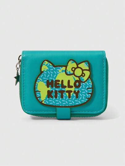 HELLO KITTY AND FRIENDS | SHEIN محفظة تخزين نقود محمولة خضراء عصرية