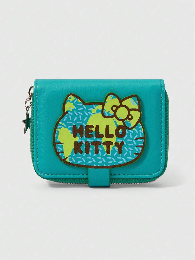HELLO KITTY AND FRIENDS | SHEIN 綠色時尚便攜式零錢收納錢包 - 綠色 - 查看 1