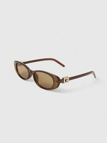 SHEIN BAE 1 Pair Women's Cat Eye Small Frame Glasses, With Retro Style Decorated Temples, Versatile Fashion, Elegant And High-End - Multicolor - View 10