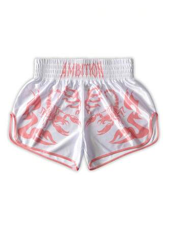 Y2K Damen Sport-Boxershorts mit elastischem Bund und Skorpion-Muster
