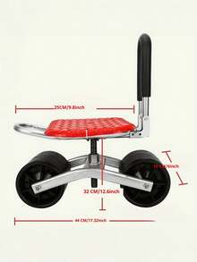 1PC Garden Cart With 360 Degree Swivel Wheels Adjustable Height Rolling Mobile Planting Seat Stool Durable Sturdy Material For Gardening Farming Outdoor Work Plant Lovers Lawn Chair Tool Gift - A - View 9