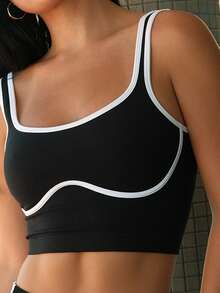 Nelanie Turli Breathable Round Neck Sleeveless Patterned Mesh Sports Tank Topworkout Tank Top Black - Black - View 7