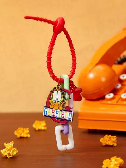 GARFIELD | SHEIN 1PC Red Cute Girl Keychain Chain Buckle Backpack Jewelry Pendant Gift