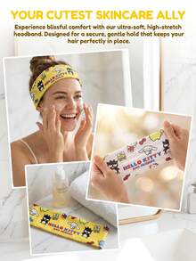 HELLO KITTY AND FRIENDS | SHEIN Hello Kitty 1pc Soft Sweat Wicking Yoga Fitness Hair Wrap - Multicolor - View 2