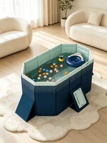 Portable Foldable PVC Rectangular Above Ground Pool, No Inflation Needed Lightweight Duck Printed Swimming Pool, Easy Carry & Store Outdoor Backyard Water Play Pool, Large Family Leisure Pool For Summer Gatherings - A - View 7