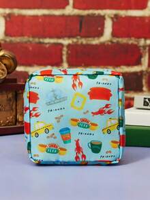 FRIENDS X Joivida 衛生棉收納包－可愛聚酯纖維經期收納袋，適合女孩與女性 - 紫羅蘭色 - 查看 6