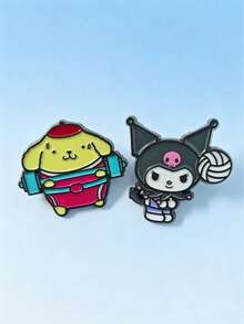 HELLO KITTY AND FRIENDS | POKOJA LAND 2PCS Cute Sports Cartoon Character Metal Badge Set, Suitable For Clothing And Accessories, Suitable For Both Men And Women - 2pcs - View 13