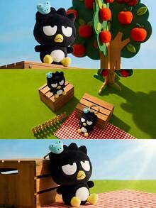 HELLO KITTY AND FRIENDS | POKOJA LAND 1個酷企鵝卡通角色絨毛娃娃，好朋友系列黑黃混色，柔軟面料搭配精美刺繡，適合兒童、女友、朋友的生日禮物，適用於情人節、復活節、感恩節，適合臥室、客廳裝飾 - 彩色 - 查看 3
