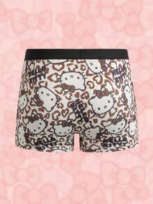 HELLO KITTY AND FRIENDS | SHEIN Men's Colorblock All-Over Print Casual Daily Boxer Briefs - Brown - View 2