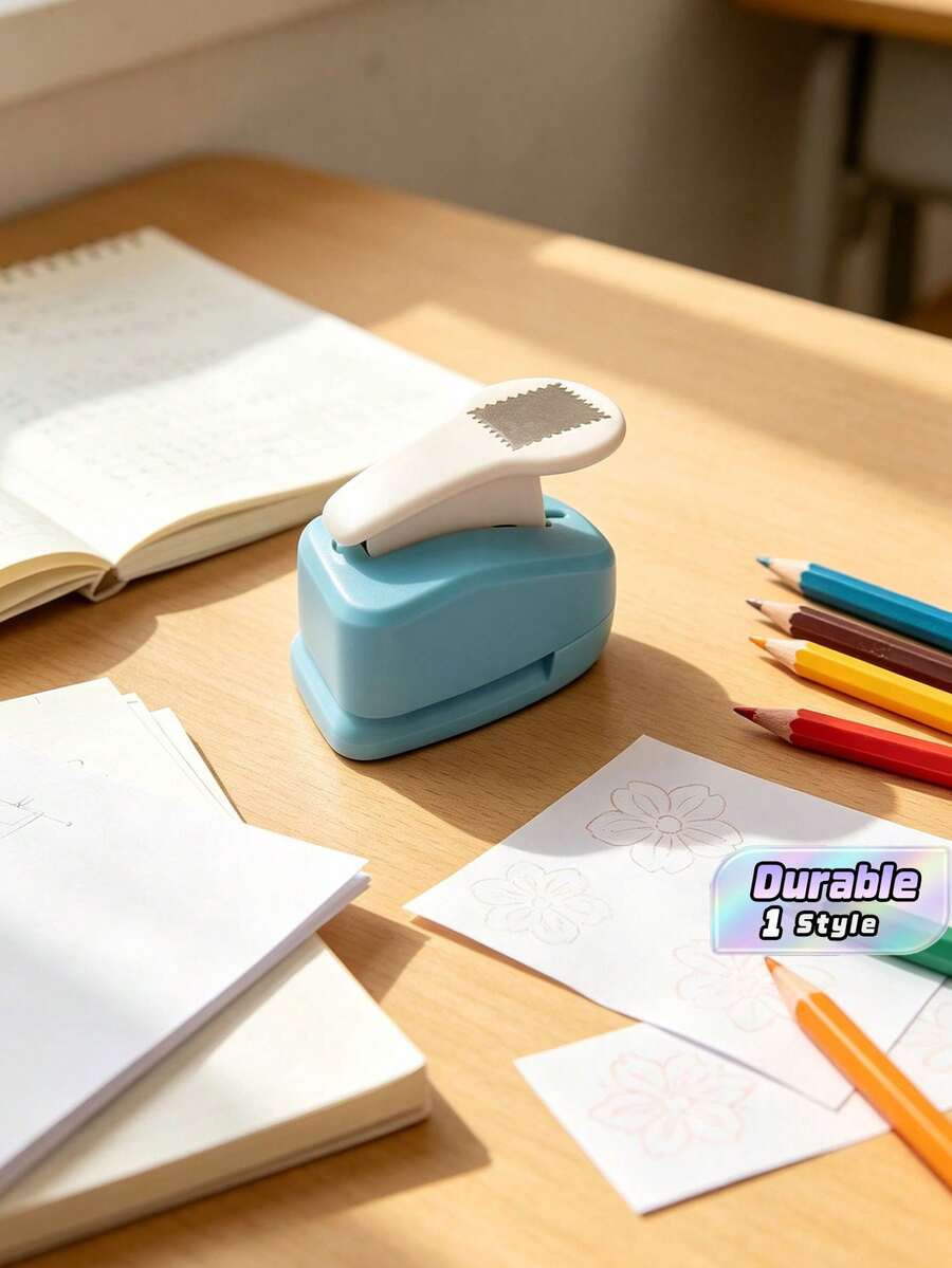 Square Punch Tool, Craft Lever-Operated Paper Punch Tool, Portable Manual Square Stamping Craft Punch Tool, Suitable For Crafting Cards, DIY Projects, Gifts, Stationery, Greeting Cards, And Other Artistic And Creative Endeavors. - A - View 1