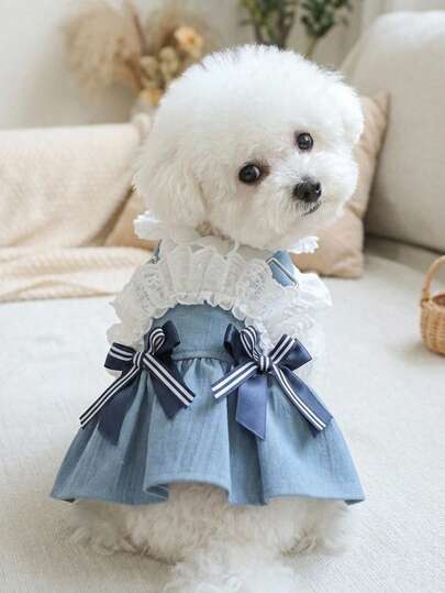 PETSIN 1 pieza de ropa universal para gatos y perros, vestido de estilo princesa para mascotas, ropa para perros pequeños para salidas diarias y reuniones