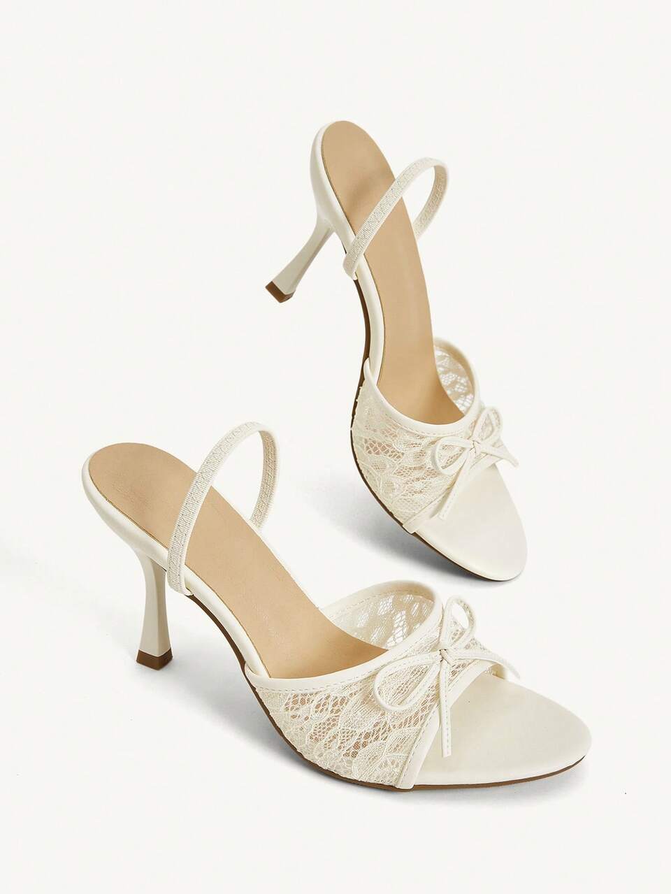 CUCCOO CHICEST Women's Fashion High Heel Sandals, Bow Kitten And Mesh Global Four Seasons Commuter Elegant Foundation Festival Office Outdoor Daily Versatile