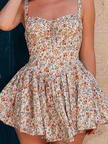 Bris Aura Sundress;Summer Court Style Floral Ruffle Dress Ballet-Inspired Dress,Summer Dresses For Women Party Elegant - Multicolor - View 4