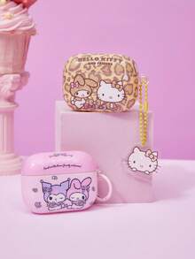 HELLO KITTY AND FRIENDS | Joivida 1個可愛卡通印花透明耳機保護殼適用於Pro，防震保護，附贈配套掛繩，青少年時尚配件，適合日常使用或作為有趣的禮物送給朋友 - 粉色 - 查看 4
