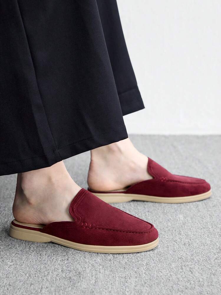 CUCCOO BIZCHIC Women's Flat Casual Walking Commuting Shoes - Dark red, - View 6