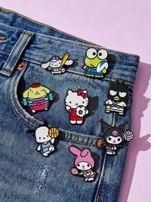 HELLO KITTY AND FRIENDS | POKOJA LAND 2PCS Cute Sports Cartoon Character Metal Badge Set, Suitable For Clothing And Accessories, Suitable For Both Men And Women - 2pcs - View 1