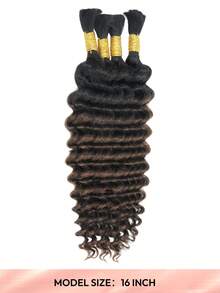 Boho Braids 100%人髮編髮髮束 波希米亞編髮 深波浪捲髮 4束/包 95g 全頭自然黑色散髮人髮接髮 無結編髮用 濕波浪 無髮簾 預分束編髮髮束 女用人髮接髮 - SNatural/4 - 查看 11