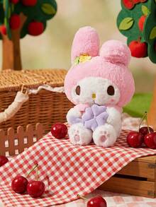 HELLO KITTY AND FRIENDS | POKOJA LAND 1個可愛毛絨玩具，附紫色幸運四葉草，聚酯纖維填充動物迷你吉祥物，適合女孩、朋友、小孩作為生日、感恩節、復活節、派對禮物，也是可愛的臥室裝飾 - 彩色 - 查看 2