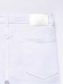 Manfinity LEGND Men Casual Summer Solid Color Ripped Denim Shorts Jorts - White - View 6