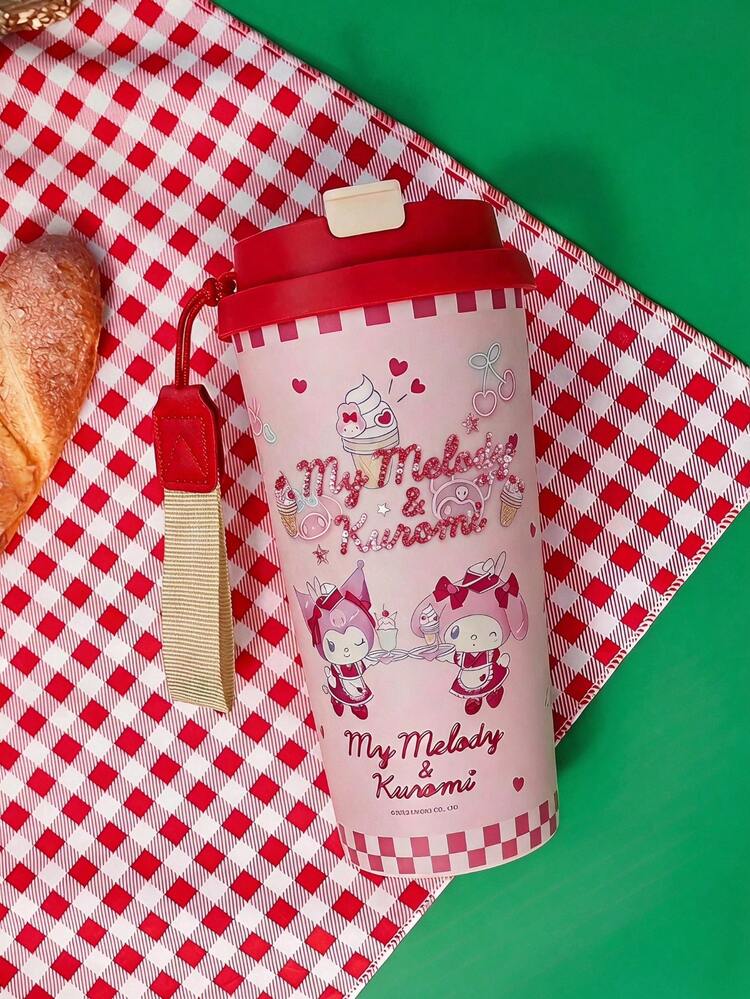 HELLO KITTY AND FRIENDS | Joivida 17.2oz 粉紅與紅色保溫杯，真空隔熱不鏽鋼，防漏蓋與攜帶繩 – 適合大多數杯架，非常適合在家喝早晨咖啡、公路旅行或辦公室，熱飲或冷飲，給粉絲的可愛禮物 - 紅色 - 查看 4