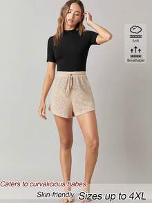SHEIN BASICS Plus Size Casual Baggy Solid Color Short Sleeve T-Shirt Old Money Basic Back To School Going Out Formal Home Wear Summer Black - Black - View 9