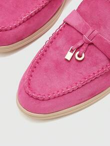CUCCOO BIZCHIC Women's Flat Casual Walking Commuter Shoes - Rose red, - View 4