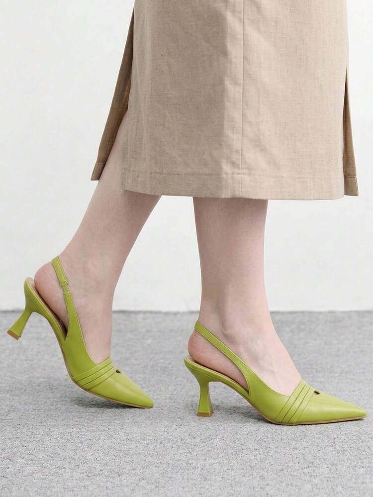 CUCCOO BIZCHIC Women's Pointed Toe Pumps, Versatile High Heels For Commuting And Daily Wear - fruit green - View 6